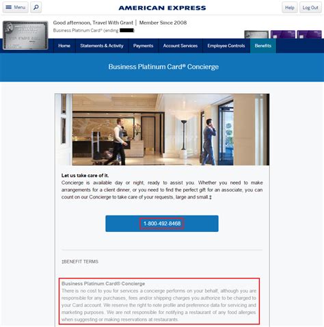 american express platinum concierge phone number.